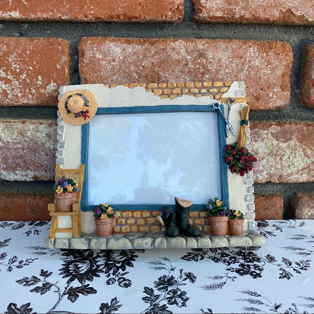 3D Ceramic Photo Frame Flower Shop Window Florist Garden Boots
